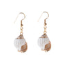 Wholesale Conch Sea Shell Earrings Golden Edge Geometric Style