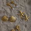 Wholesale Conch Shell And Starfish Earrings Stainless Steel Copper Gold Geometric Electroplated Unisex
