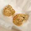 Wholesale Conch Stainless Steel Earrings With Geometric Design And Electroplating Fashion Style
