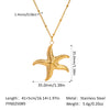 Wholesale Conch Starfish Pendant Necklace In Stainless Steel With Pvd Furnace Vacuum Real Gold Plating For Women Simple And Fashionable O Word Chain