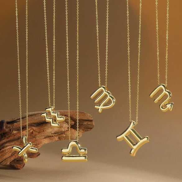 Wholesale Constellation Copper O Chain Necklace For Women Electroplated Creative Design
