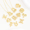 Wholesale Constellation Fashion Pendant Necklace Brass Copper Bead Chain Electroplating For Women