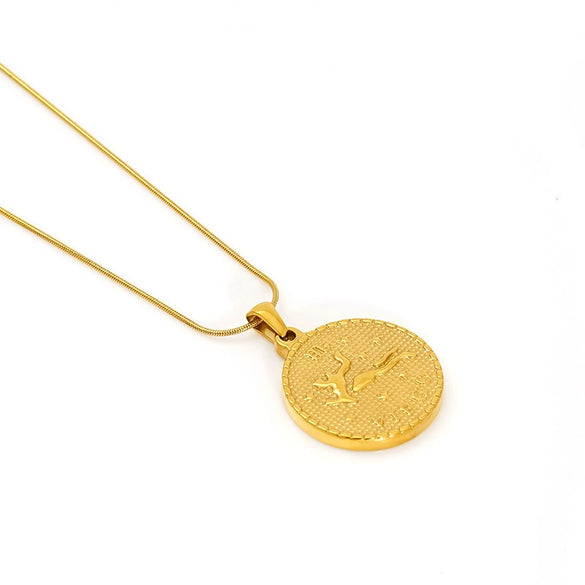 Wholesale Constellation Necklace Stainless Steel Electroplated 18K Gold Unisex