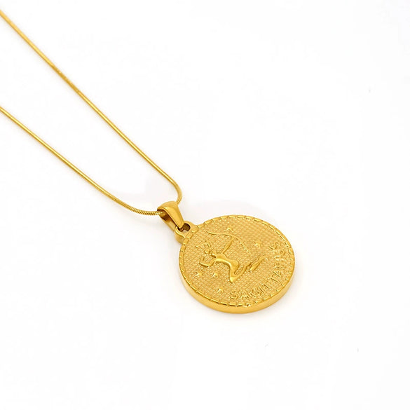 Wholesale Constellation Necklace Stainless Steel Electroplated 18K Gold Unisex