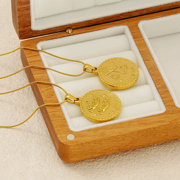 Wholesale Constellation Necklace Stainless Steel Electroplated 18K Gold Unisex