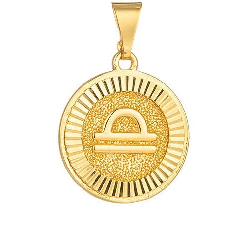Wholesale Constellation Pendant Necklace Copper Real Gold Plated Jewelry Accessories