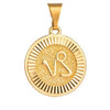 Wholesale Constellation Pendant Necklace Copper Real Gold Plated Jewelry Accessories