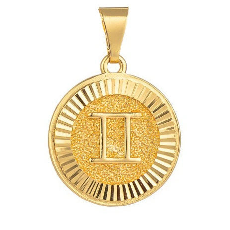 Wholesale Constellation Pendant Necklace Copper Real Gold Plated Jewelry Accessories