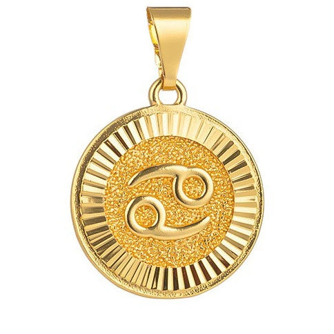 Wholesale Constellation Pendant Necklace Copper Real Gold Plated Jewelry Accessories
