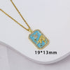 Wholesale Constellation Pendant Necklace Oildrip Copper O Word Chain Jewelry