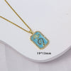 Wholesale Constellation Pendant Necklace Oildrip Copper O Word Chain Jewelry