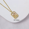 Wholesale Constellation Pendant Necklace Oildrip Copper O Word Chain Jewelry