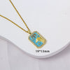 Wholesale Constellation Pendant Necklace Oildrip Copper O Word Chain Jewelry