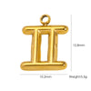 Wholesale Constellation Stainless Steel Pendant Necklace Earrings Furnace Electroplated