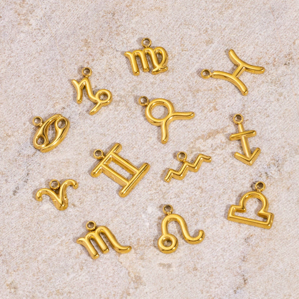 Wholesale Constellation Stainless Steel Pendant Necklace Earrings Furnace Electroplated