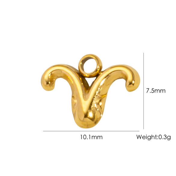 Wholesale Constellation Stainless Steel Pendant Necklace Earrings Furnace Electroplated