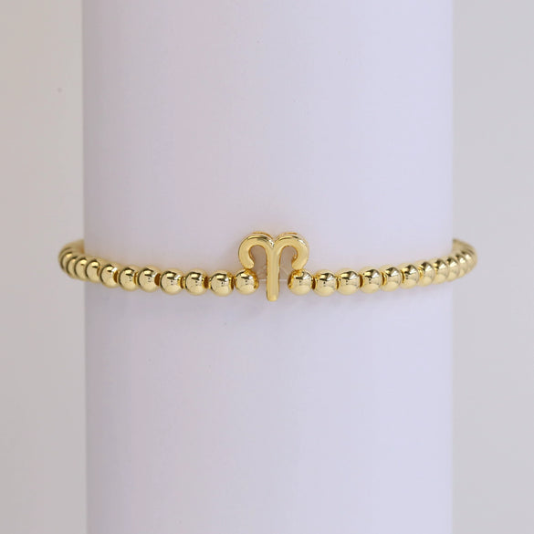 Wholesale Constellation Style Copper Elastic Cord Adjustable Bracelet With Electroplating Treatment For Women
