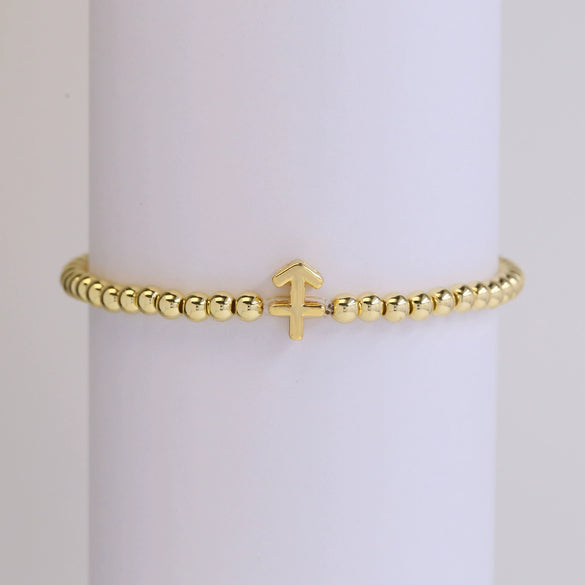 Wholesale Constellation Style Copper Elastic Cord Adjustable Bracelet With Electroplating Treatment For Women