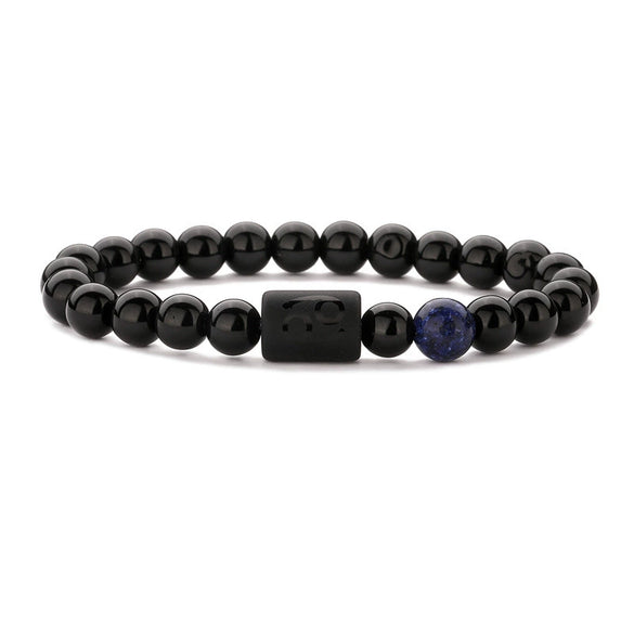 Wholesale Constellation Style Handmade Agate And Tiger Eye Stone Stretch Bracelet For Men And Women