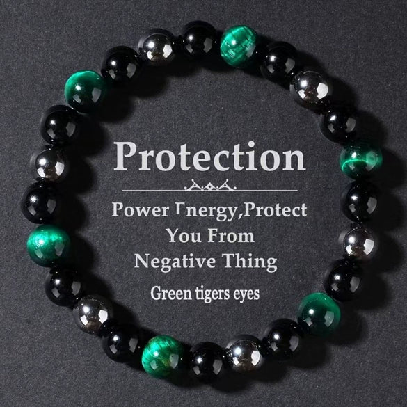 Wholesale Constellation Style Handmade Agate And Tiger Eye Stone Stretch Bracelet For Men And Women