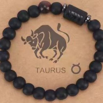 Wholesale Constellation Style Handmade Agate And Tiger Eye Stone Stretch Bracelet For Men And Women