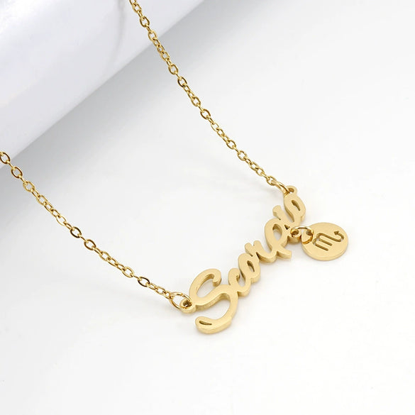 Wholesale Constellation 316L Stainless Steel Necklace With Vacuum Plating For Female