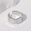 Wholesale Cool Style Stainless Steel Open And Irregular Rings With Geometric Design For Women And Men Electroplated