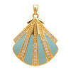 Wholesale Copper Accessories With Marine Shell Beads Micro Inlaid Hollow Pendant Necklace Earring Electroplating Simple Animal Design