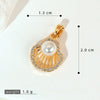 Wholesale Copper Accessories With Marine Shell Beads Micro Inlaid Hollow Pendant Necklace Earring Electroplating Simple Animal Design