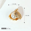 Wholesale Copper Accessories With Marine Shell Beads Micro Inlaid Hollow Pendant Necklace Earring Electroplating Simple Animal Design