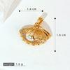Wholesale Copper Accessories With Marine Shell Beads Micro Inlaid Hollow Pendant Necklace Earring Electroplating Simple Animal Design