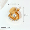 Wholesale Copper Accessories With Marine Shell Beads Micro Inlaid Hollow Pendant Necklace Earring Electroplating Simple Animal Design