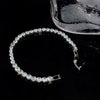 Wholesale Copper Alloy Emerald Crystal Bracelet With Flower Design And Real Gold Electroplated For Women In Geometric Popular Style