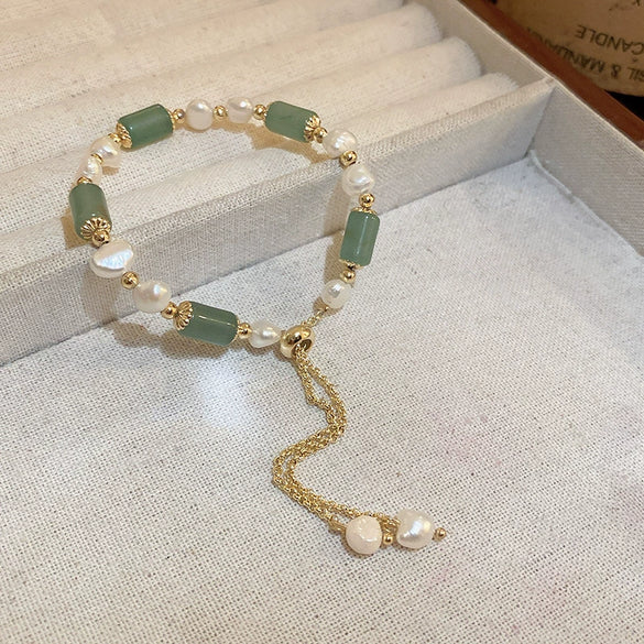 Wholesale Copper Alloy Emerald Crystal Bracelet With Flower Design And Real Gold Electroplated For Women In Geometric Popular Style