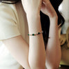 Wholesale Copper Alloy Emerald Crystal Bracelet With Flower Design And Real Gold Electroplated For Women In Geometric Popular Style