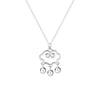 Wholesale Copper And Titanium Steel Geometric Longevity Lock Pendant Necklace For Women With Electroplating Process Simple Style