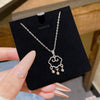Wholesale Copper And Titanium Steel Geometric Longevity Lock Pendant Necklace For Women With Electroplating Process Simple Style