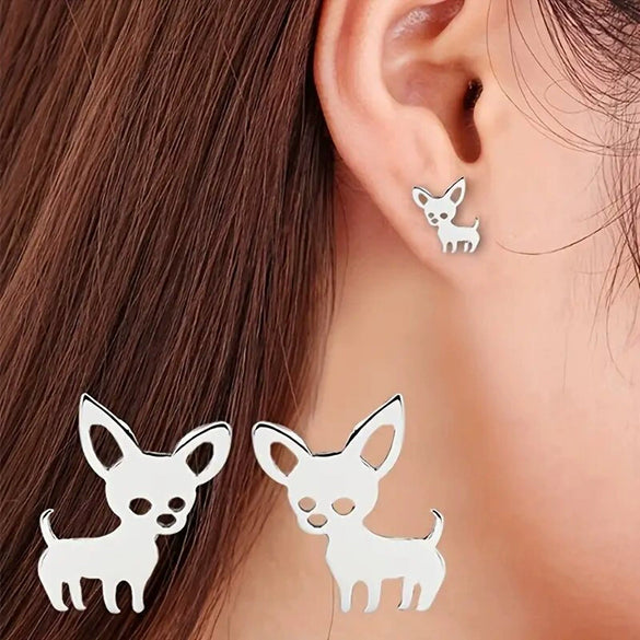 Wholesale Copper Animal Shaped Inlaid Zircon Women's Earrings
