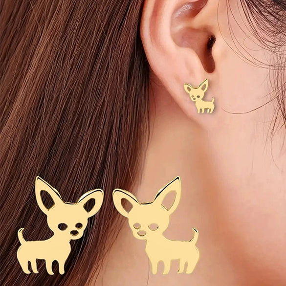 Wholesale Copper Animal Shaped Inlaid Zircon Women's Earrings