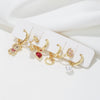 Wholesale Copper Animal Style Heart Shape Inlaid Zircon Earrings