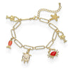 Wholesale Copper Animal Zodiac Dripping Oil Style Bracelet For Women