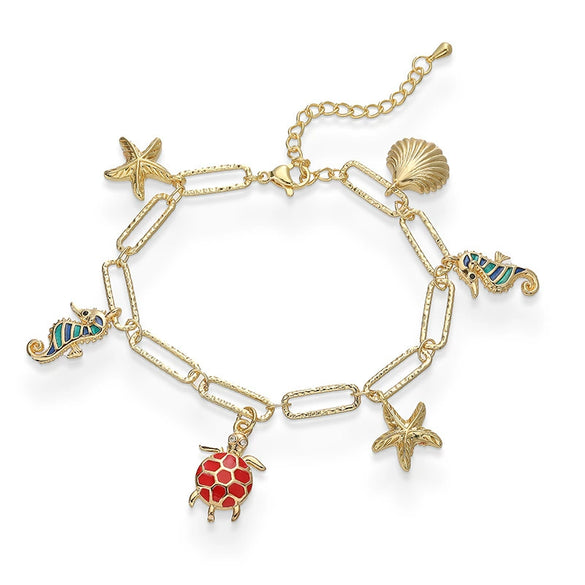 Wholesale Copper Animal Zodiac Dripping Oil Style Bracelet For Women