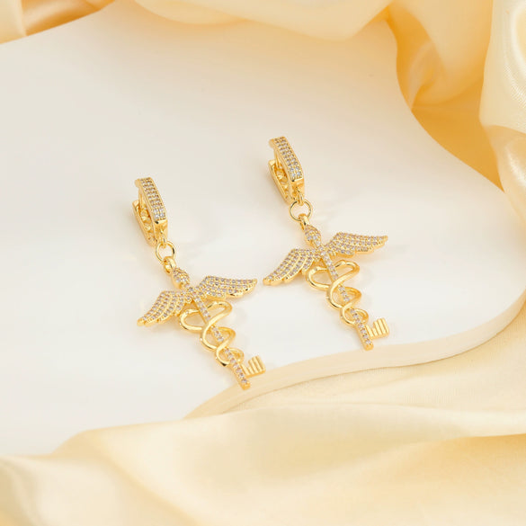 Wholesale Copper Animal Zodiac Geometric Earrings