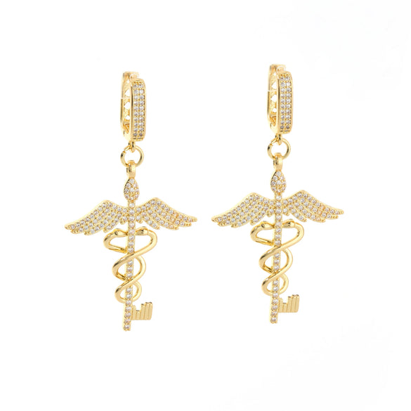 Wholesale Copper Animal Zodiac Geometric Earrings