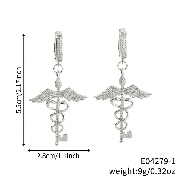 Wholesale Copper Animal Zodiac Geometric Earrings