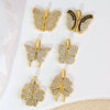 Wholesale Copper Animal Zodiac Style Butterfly Opening And Closing Necklace Pendant Electroplated Accessories Decorative Earrings Pendant