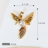 Wholesale Copper Animal Zodiac Style Electroplated Diy Handmade Angel Wings Bird Accessories Pendant For Bracelet And Necklace