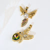 Wholesale Copper Animal Zodiac Style Electroplated Diy Handmade Angel Wings Bird Accessories Pendant For Bracelet And Necklace