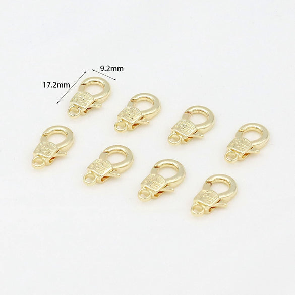 Wholesale Copper Antique Embossed Handmade Electroplated Lobster Clasp Bracelet Necklace Connecting Buckle
