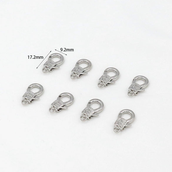 Wholesale Copper Antique Embossed Handmade Electroplated Lobster Clasp Bracelet Necklace Connecting Buckle